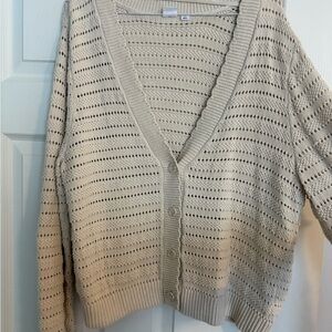 GAP Women's Cream Knit Cardigan